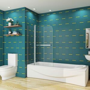 Sky Bathroom - 1000X1400mm 180 degrees Pivot Shower Bath Screen Easyclean Glass