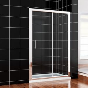 1200 x 700 mm Modern Sliding Shower Cubicle Door Bathroom Shower Enclosure with Shower Tray - Elegant