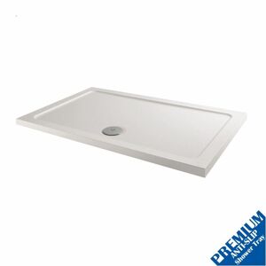 PODIUM 1000x800mm Shower Tray Rectangular Low Profile Premium Anti-Slip free Waste