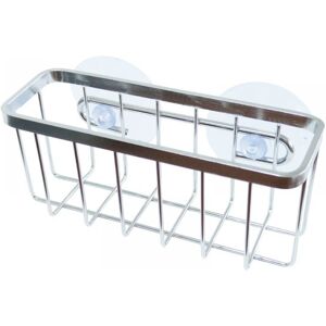 Linghhang - 14.5 x 5.5 x 6.1 cm, 304 stainless steel sponge holder, suction cup storage rack, suitable for absorbent sponges/scrapers/soap dishes