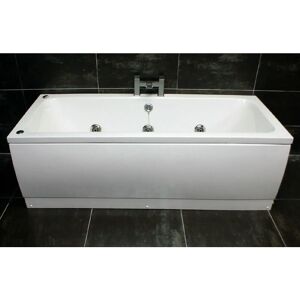HYDROS 1700mm x 700mm Double Ended Square Bath Whirlpool With Jet & Light Options, 6 Jet