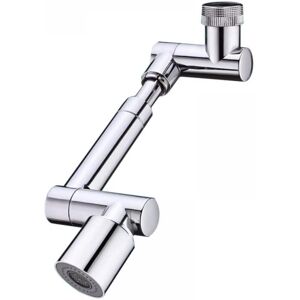 Cyslmuk - 1PC 1440° Universal Faucet Extender Silver 2 Spray Modes Multi-function Kitchen Faucet Splash Filter Swivel Faucet