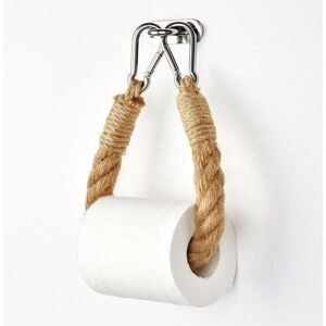 Linghhang - 1PCS Wooden Bathroom Roll Holder, Vintage Toilet Paper Roll Holder, Hemp Rope Towel Holder for Bathroom and Kitchen