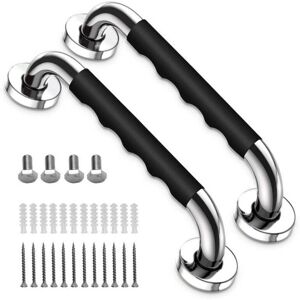 YMYNY 2 Pack Bathtub Grab Bar, 33cm Non-Slip Bathroom Grab Bar, Wall Mounted Stainless Steel Grab Bar, Shower Handle for Elderly/Disabled/Children/Pregnant