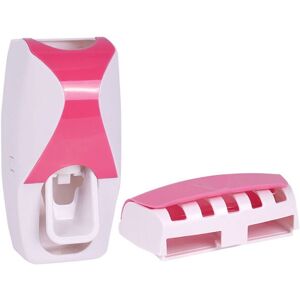 Linghhang - 2 Pack Toothpaste Dispenser Holder(Pink), Automatic Toothpaste Dispenser for Wall Mounted Toothpaste Squeezer