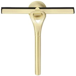 Tinor - 22cm Gold Shower Squeegee No Marks & Scratches, Glass Wiper with Suction Cup Hook for Cleaning Bathroom Mirror, Floors, Desks, Windows, Glass