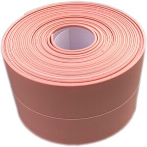 Linghhang - 2pcs Pink)Soft Skirting Board - End Strip for Kitchen and Bathroom 38mm 3.2m, Self Adhesive Seal, Flexible Folding Strip, Sealing Gasket