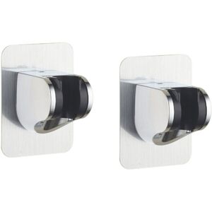 Csparkv - 2pcs Shower Holder, Removable Self-Adhesive Wall Mounted Shower Bracket, Adjustable Angle, Waterproof, Heavy Duty, Wall Mounted, Suitable