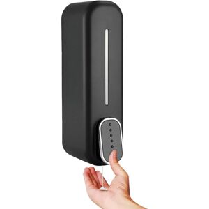 Cyslmuk - 300ml Wall Mounted Soap Dispenser No Drilling with Adhesive Manual Liquid Hand Soap Dispenser Shampoo Conditioner Dispenser for Toilet