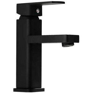 YMYNY 304 stainless steel black paint under counter basin faucet square single hole hot and cold mixing basin faucet hotel mumu
