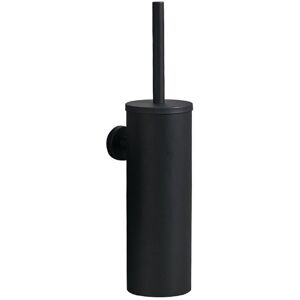 TLILY 304 Stainless Steel Cylindrical Brushed Black Vertical Toilet Brush Wall-Mounted Bathroom Toilet Cleaning Supplies