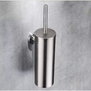 IKODM 304 Stainless Steel Toilet Brush Holder Long Bucket Standing Loo Brush for Bathroom Decor