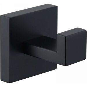 Cyslmuk - 1pc Matte Black Towel Hook, 304 Stainless Steel Robe Hook, Towel Holder, Modern Industrial Style Bathroom Wall Hook