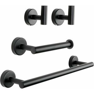 DEWDAT 4 Piece Bathroom Hardware Set, Matte Black Bathroom