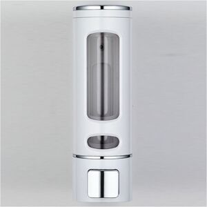 Cyslmuk - 400ML & White-1 Piece, Wall Mounted Soap Dispenser, Manual Soap Dispenser for Liquid Soap, Shower Gel, Shampoo-