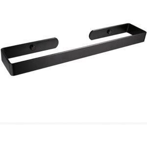 Linghhang - 40cm) Black Bathroom Towel Rack Rail Bar Shoe Shelf Wall Mount Aluminum Kitchen Towel Holder Storage Shelf