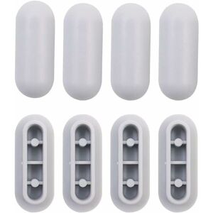Cyslmuk - 4Pcs Universal Toilet Seat Bumpers, Shock Absorbing Universal Toilet Seat Buffer Kit, Plastic Replacement Parts