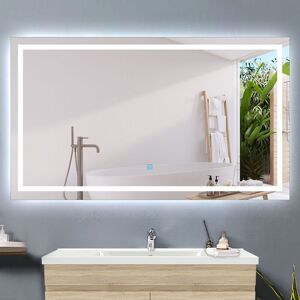 ACEZANBLE 1600x800 Large Illuminated Bathroom Mirrors with LED Lights,Wall Mounted,IP44