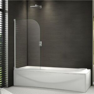 AICA SANITAIRE 800x1400mm 180 Pivot Shower Bath Screen Tempered Glass Door Panel