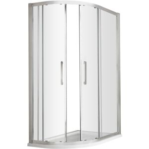 Sonic 8mm Toughened Safety Glass Offset Shower Quadrant & Bar Handle, Chrome - 1200 x 900mm Balterley