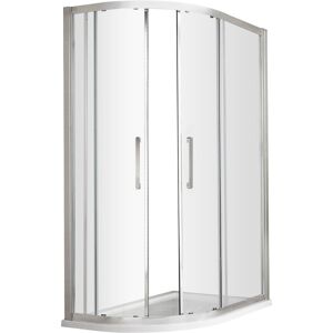 Sonic 8mm Toughened Safety Glass Offset Shower Quadrant & Bar Handle, Chrome - 1200 x 800mm Balterley