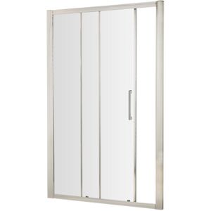 Sonic 8mm Toughened Safety Glass Single Sliding Shower Door & Bar Handle, Chrome, 1000mm Balterley