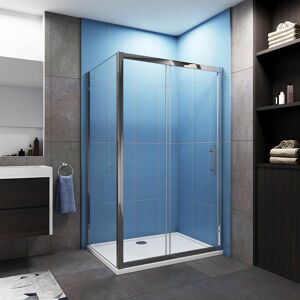 Acezanble - Biubiubath 1900H Bathroom Sliding Shower 1200mm Door with 760mm side panel