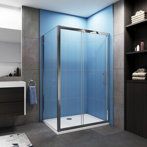 Acezanble - Biubiubath 1900H Bathroom Sliding Shower 1200mm Door with 800mm side panel