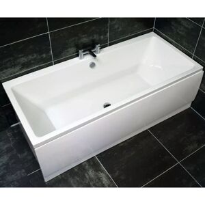 HYDROS Acrylic Bath Thin Rim 1700mm x 700mm Double Ended White Modern Style Simi, Without Panels