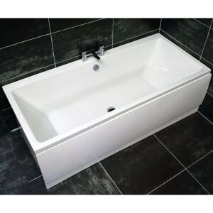 HYDROS Acrylic Bath Thin Rim 1700mm x 700mm Double Ended White Modern Style Simi, With End Panel