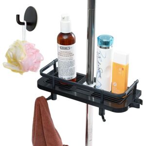 ZVD Adjustable Telescopic Plastic Shower Shelf - Soap Dish Mounting Without Drilling