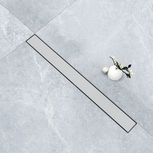 Aica Sanitaire - aica Linear Shower Drain 2-in-1 Tile Insert Linear Floor Shower Drain, Height Adjustable With Deodorizer-60 cm