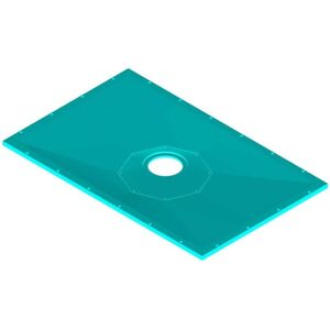 AKW - Tuff Form8 Rectangular Wet Room Floor Former with Rotatable Drain Outlet 1300mm x 820mm