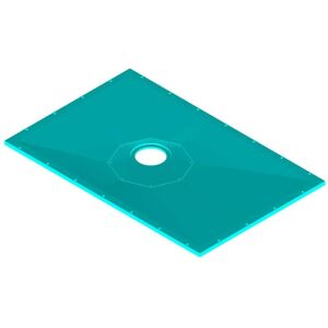 AKW - Tuff Form8 Rectangular Wet Room Floor Former with Rotatable Drain Outlet 1400mm x 900mm
