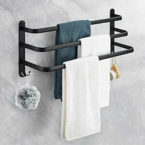 Dewdat - Aluminum Wall Mounted Towel Rack, 3 Tier Towel Rack Bathroom Towel Shelf with Hooks, Waterproof - for Bathroom, Kitchen, Bathroom