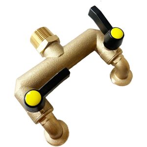 1/2' 2 Way Garden T-Distributor with 2pcs 3/4' 3 Way Garden Hose Tap Connector for Washing Machine - Alwaysh