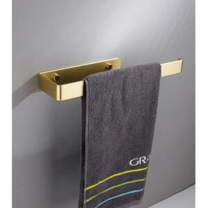 Alwaysh - 304 Stainless Steel Bathroom Towel Rack No Drilling Adhesive Towel Holder Wall Mounted Towel Rack and Drilling (Gold)