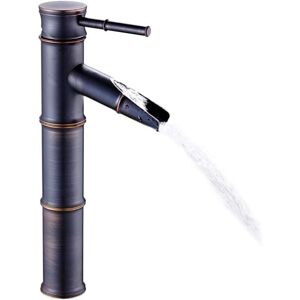 Alwaysh - Antique Copper Bamboo Bathroom Sink Faucet - New Modern Commercial Version Stainless Steel Bronze Black