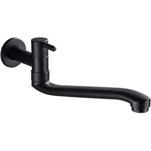 Alwaysh - Black Cold Water Faucet Washing Machine Mop Pool Garden Wall Mounted Taps