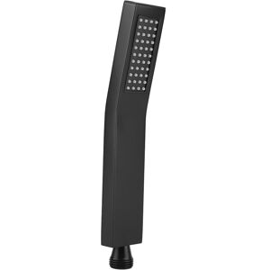 Alwaysh - Brass Handheld Shower Head, Square High Water Pressure Shower Head, Anti Limescale Shower Head (Black)