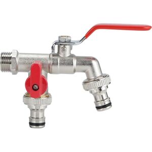 Alwaysh - Double Outlet Faucet with Washing Machine Adapter - Outdoor Garden Faucet, Antifreeze Faucet -10 ℃, High Temperature Resistance 120 ℃,