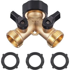Alwaysh - Double Outlet Washing Machine Faucet, y Connector, 3/4 Inch for Connecting 2 Devices, for Adapter Faucet