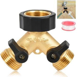 Alwaysh - Double Washing Machine Faucet 2-Way Y-Distributor 3/4 Inch for Connecting 2 Appliances,Double Washing Machine Faucet
