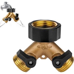 Alwaysh - Double Washing Machine Faucet, Double Outlet Faucet Dishwasher Connector 2 Way Splitter Water Splitter for Connecting 2 Equipment