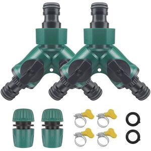 Alwaysh - Double Washing Machine Faucet, Double Outlet Faucet, Garden Hose Faucet Adapter, Washing Machine Connector for Kitchen Machine