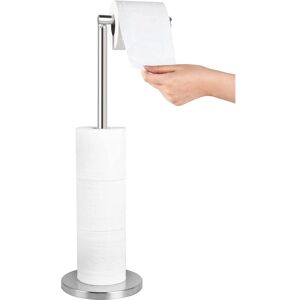 Free Standing Toilet Roll Holder for Bathroom Stainless Steel 5 Roll Holder Paper Dispenser No Drilling,Silver - Alwaysh