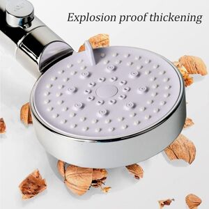 Alwaysh - Mode Shower Head, Handheld Shower Set, Water Saving Shower Head with Stop Button High Pressure Multiple Jets (Silver)