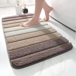 Alwaysh - Non Slip Bath Mat, Extra Soft Bathroom Rug, Machine Washable, Water Absorbent, 50 x 80 cm, Beige