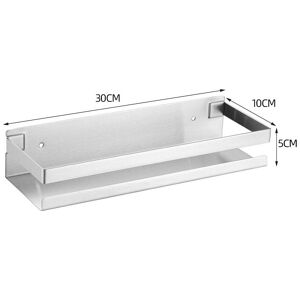 AlwaysH Set of 1 Shower Shelf without Drilling, Bathroom Storage Without Drilling, 30CM Bathroom Shower Gel Holder, Stainless Steel