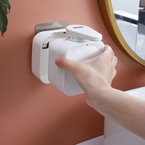 Alwaysh - Square Wall Mounted Liquid Soap Dispenser, Bathroom Accessories White Shower Gel Soap Strong Suction